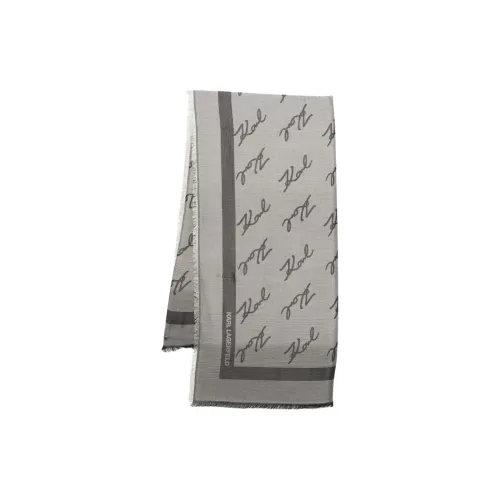 Karl Lagerfeld Modal Шелковые Шарфы Женские Черный