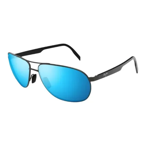 Maui Jim Ацетат Aviator Солнцезащитные очки Мужские Черные