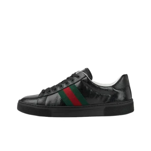 GUCCI Ace Low Топ Скейтборд Кроссовки Женские Черные