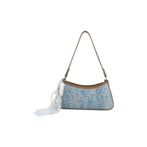 BUHOWE ПУ (полиуретан) Подмышечная Сумка на плечо Женская Светло-синяя