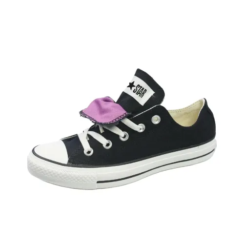 Конверс All Star Износостойкие Низкие Кеды Женские Черные