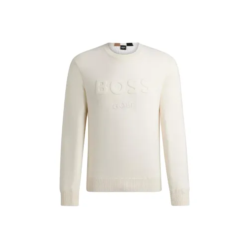 Hugo Boss Бежевый Мужской Кашемировый Свитер