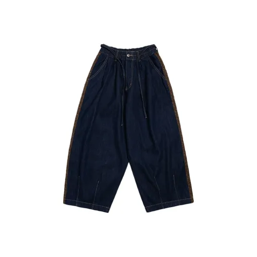 PHANTACI Темно-синие унисекс джинсы