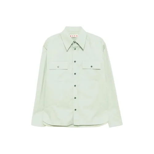 MARNI Травяной Зеленый Мужские Рубашки