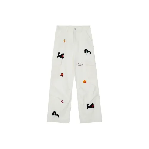 MOONCORE Белый Женские Карго Брюки