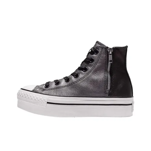 Converse Chuck Taylor All Star Abrasion Resistant Высокие Кроссовки для скейтбординга Женские Серый Черный Белый