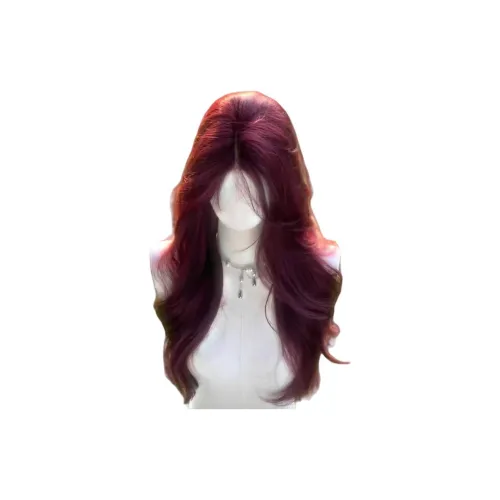 Gentle Welcome Малиново-красная парик длинная прямая с боковой челкой полный комплект с естественным видом и ощущением