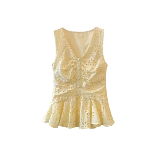 OUBO Светло-желтые женские майки