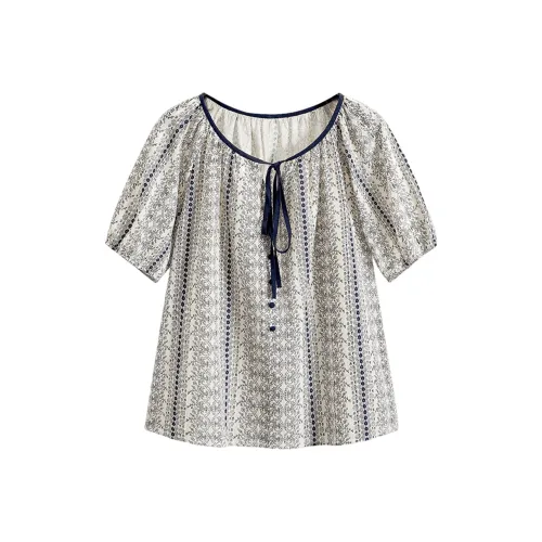 TOUCH Рубашка Женская Темно-синяя Синий Многоцветная