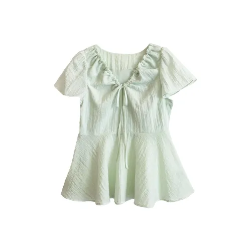 OUBO Мятно-зеленые женские рубашки