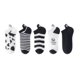 5 пар, Толстые Полосы + Корова + Полоска + Корова Блок + Черный