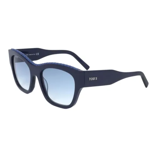 TOD'S Пластик Квадратные Солнцезащитные очки Женские Синие