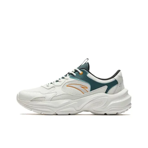 ANTA Little Millennium Износостойкий Дышащий Низкий Топ Casual Мужской Белый Зеленый