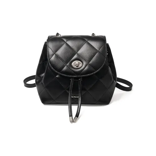 AOKANG Рюкзак из коровьей кожи с узором "ромб" маленькая сумка на цепочке женский многоцветный