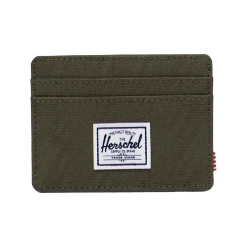 Herschel Логотип бренда патч держатель для карт унисекс плющево-зеленый