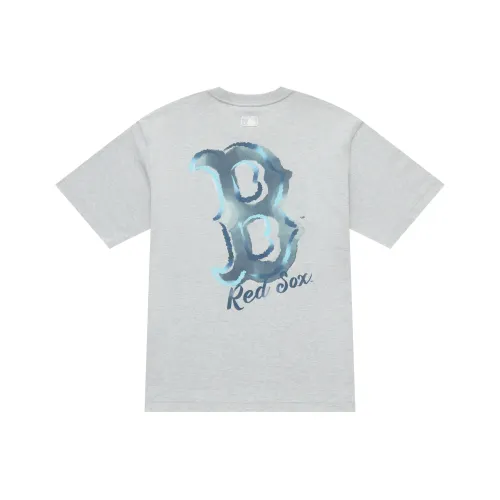 Mlb Base Logo Basic Collection Basic Boston Red Sox FW25 T-Shirt Унисекс Стандарт Фотиния Серый