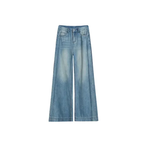 GEZITAI Светло-синие Женские Джинсы