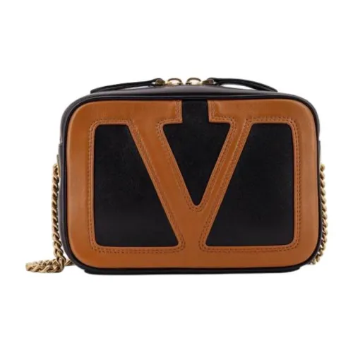 Valentino Кожа Одно Плечо Сумка Женская Черная Коричневая