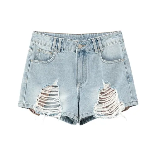 CHUU Светло-синий деним Женские джинсовые шорты