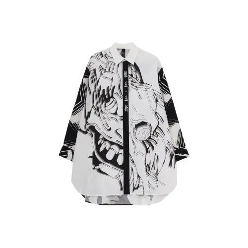 Yohji Yamamoto Jujutsu Kaisen Collaboration Белая Мужская Рубашка