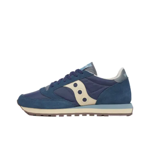 Saucony Jazz Original Устойчивый к истиранию Низкий Топ Casual Мужской Синий