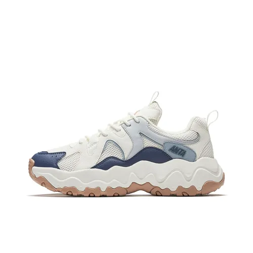 ANTA Износостойкий Дышащий Низкий Топ Casual Мужской Белый Синий