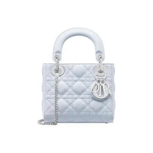 DIOR Lady Dior Sheepskin Сумка Lady Dior Сумка через плечо Сумка мини Женская Синяя