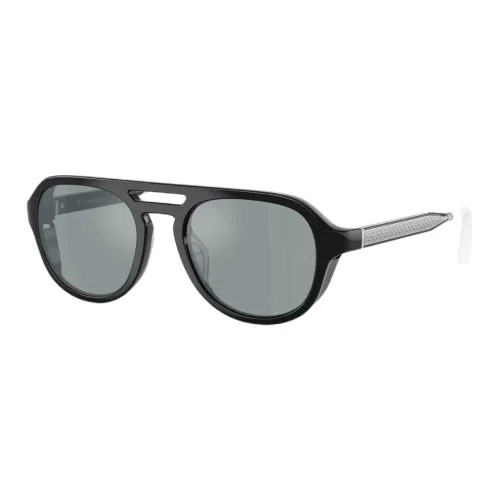 Oliver Peoples Ацетат Aviator Солнцезащитные очки Мужские Черные