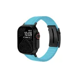 Небесно-голубой с черной складной застежкой