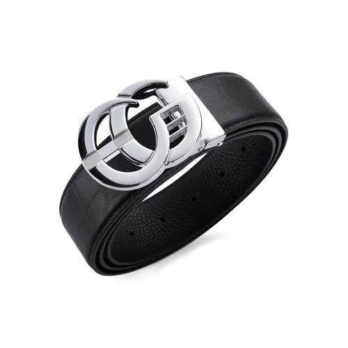 Jeccieziio Ремни из коровьей кожи Мужские металлические золотые серебряные ширина 3,8 см