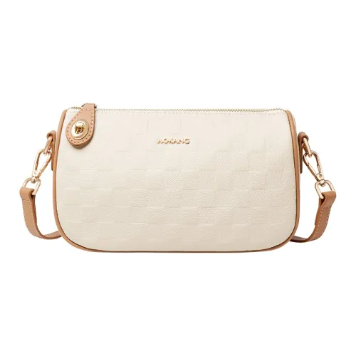 AOKANG Коровья кожа с синтетической кожей сумка через плечо маленькая женская экрю слоновая серый