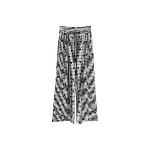 GEZITAI Черно-белая клетка Женские Повседневные брюки