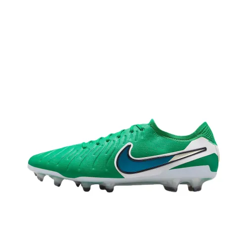 Nike Tiempo Legend 10 Природная трава Устойчивые к абразиву футбольные бутсы Унисекс Зеленый