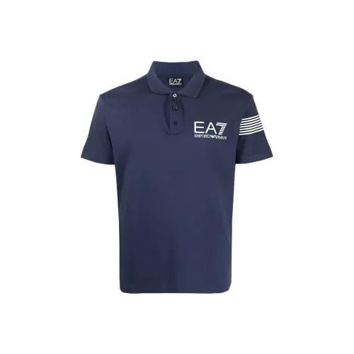 EMPORIO ARMANI EA7 SS22 Поло Мужское Синее