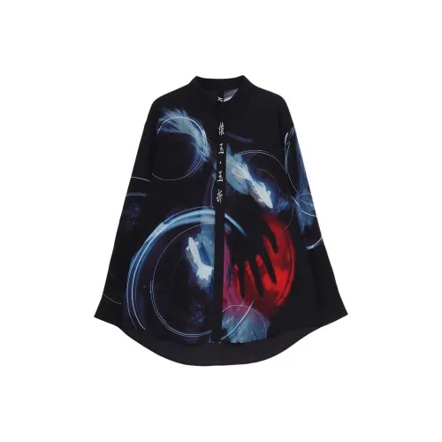 Yohji Yamamoto Jujutsu Kaisen, Collaboration Черные Мужские Рубашки
