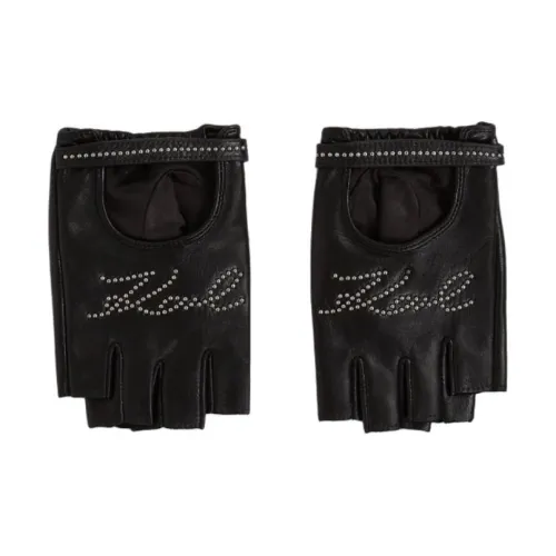 KARL LAGERFELD / Karl Lagerfeld Jeans Козья кожа, полиэстер, эластан Перчатки женские