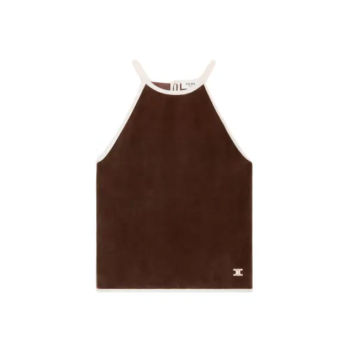 CELINE SS25 Майка Женская Светлый Умбра