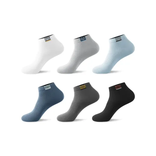 H YXIANG Низкие носки Мужские 6 пар смешанные цвета