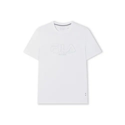 FILA Белый Стандартный Белый Мужская T-Рубашка