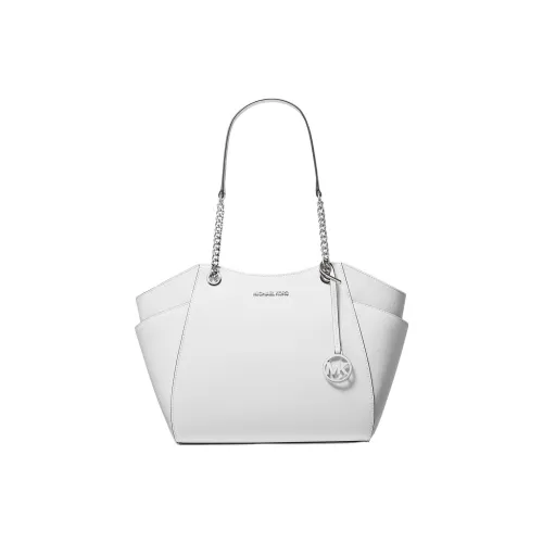 MICHAEL KORS Saffiano кожа плечо сумка большая женская серебряная