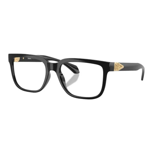 VERSACE Ацетатные квадратные оправы для очков Мужские Черные