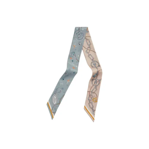 HERMES Шелковые шарфы Женские Ледяной синий