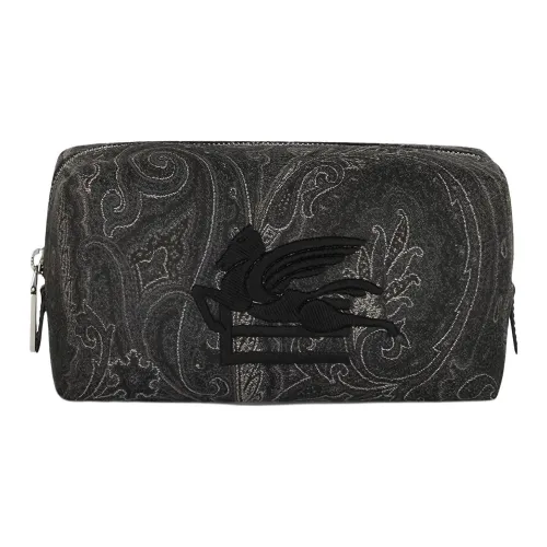 ETRO Хлопок Путешествие Сумка для хранения Женская Черная