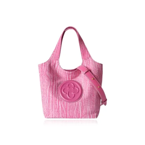 CASSILE Овчина Тоут Сумка через плечо Сумка среднего размера Женская Розовая Красная