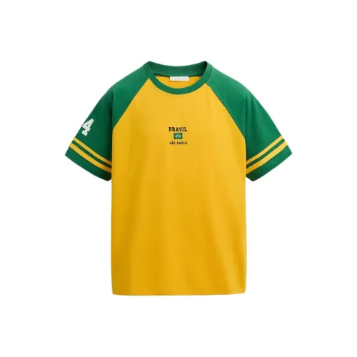 ZARA Желтые Мужские T-рубашки