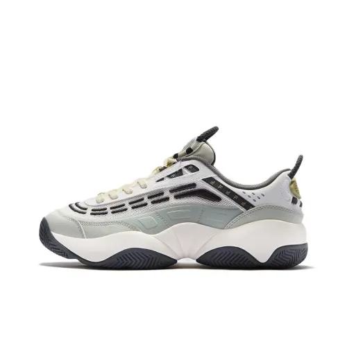 FILA FUSION FIRE Flame Shoes Устойчивые к истиранию Низкие Топ Винтажные Баскетбольные Кроссовки Мужские Белые Серые