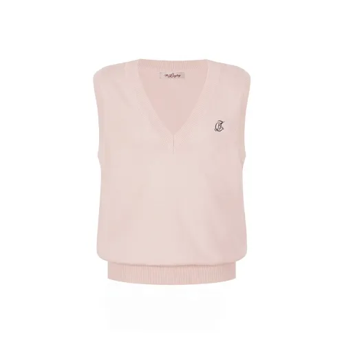 Mrs. Беллфлауэр Преппи стиль Свитер Трикотажная ткань Короткий рукав Комплект для женщин