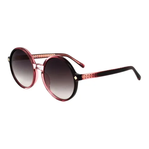 Linda Farrow Ацетат Круглые Солнцезащитные очки Женские Красные