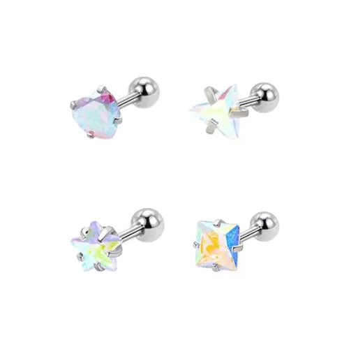 VERENA REINE Титановые стальные серьги-гвоздики для женщин