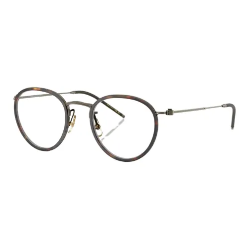 Oliver Peoples Титан Ацетат Круглые Оправы для очков Мужские Черепаховый